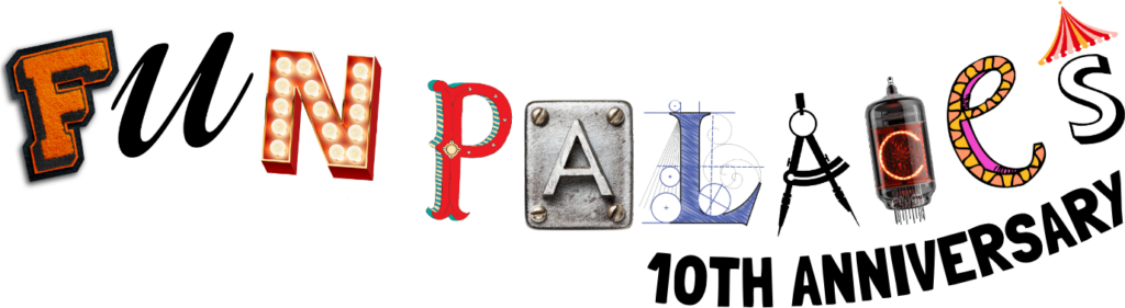 Fun Palaces English logo 10th Anniversary version
